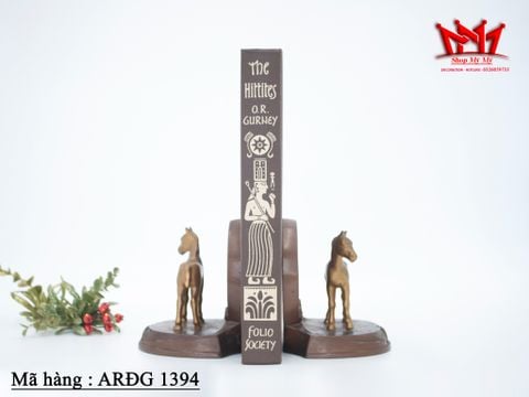  CẶP CHẶN SÁCH NHÔM ĐÚC HÌNH NGỰA  CỔ ĐIỂN (ARĐG 1394) 