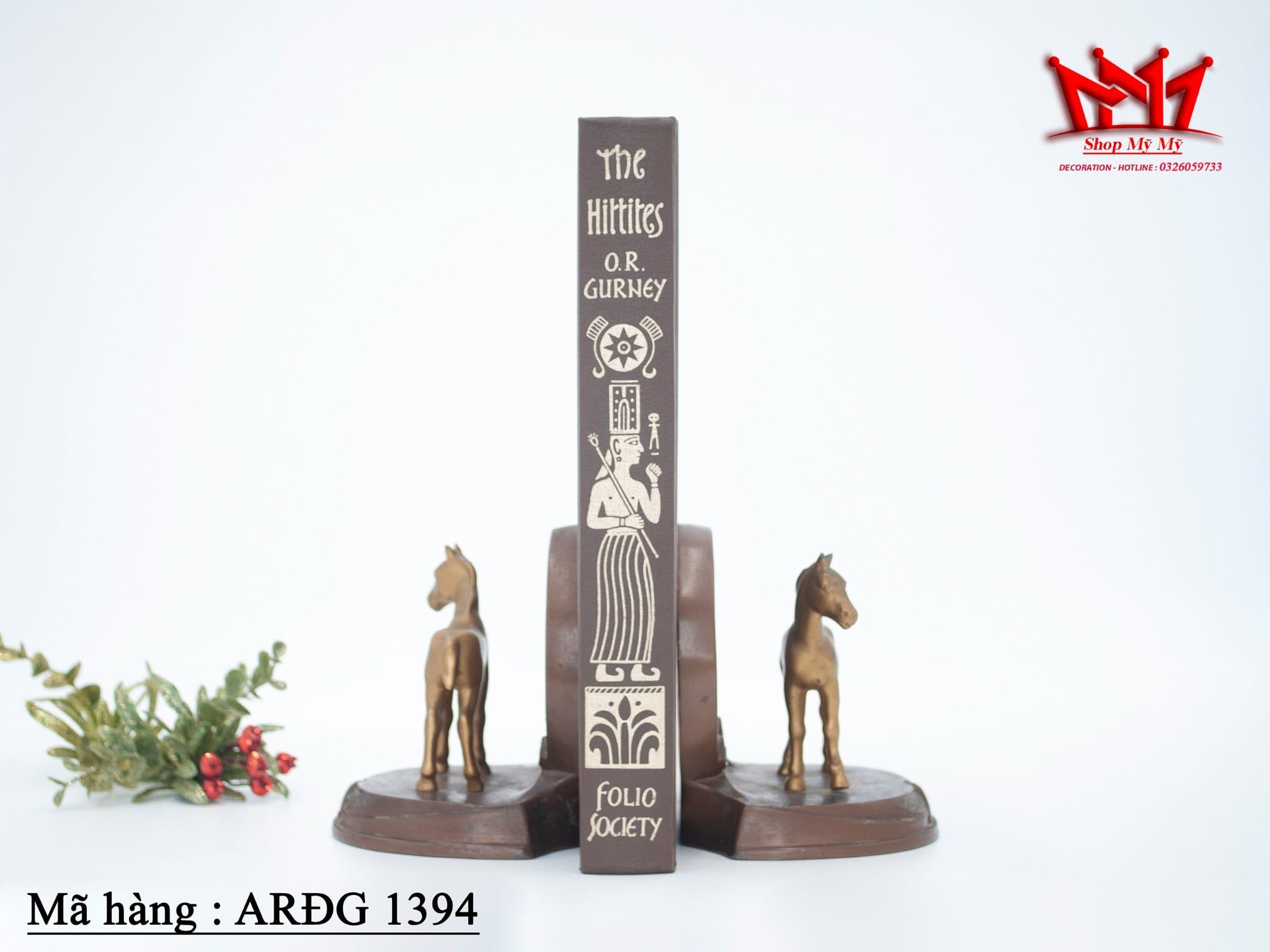 CẶP CHẶN SÁCH NHÔM ĐÚC HÌNH NGỰA  CỔ ĐIỂN (ARĐG 1394)