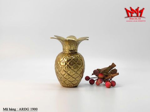  BÌNH HOA QUẢ DỨA BẰNG ĐỒNG THAU CỔ ĐIỂN 