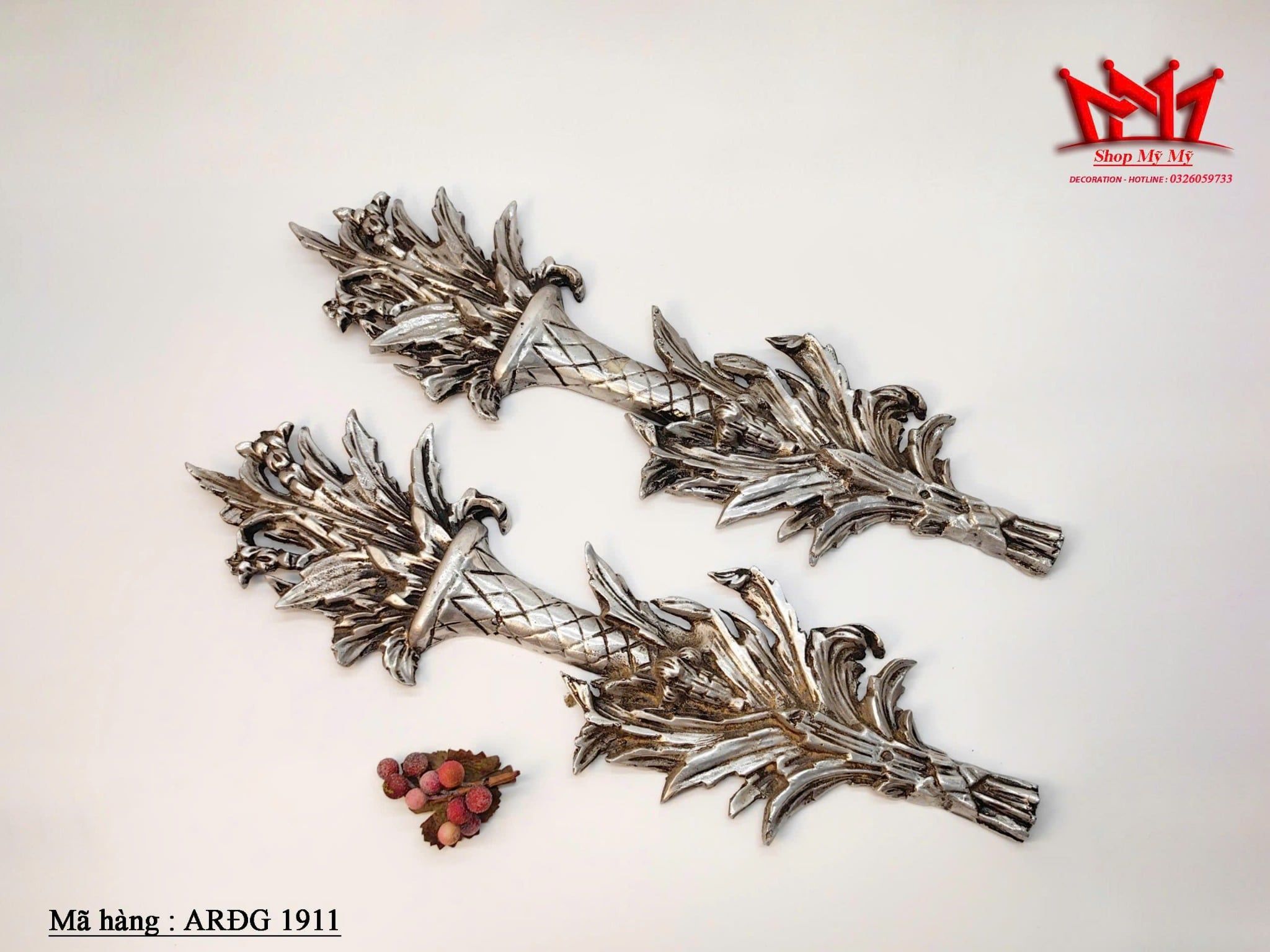 CẶP ART DECOR  TƯỜNG  ARĐG 1911 – TỪ CHẤT LIỆU NHÔM ĐÚC