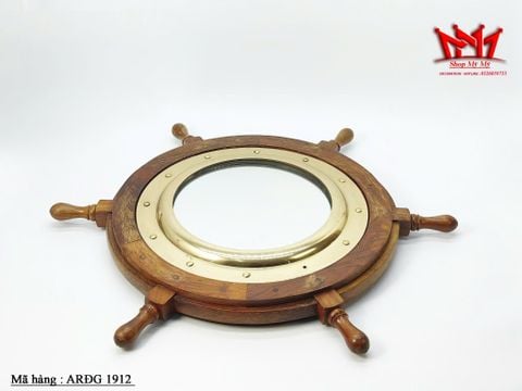  Chiếc gương soi treo tường hình vô lăng tàu thủy kết hợp cửa sổ mạn tàu 