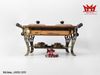 Nồi hâm buffet (chafing dish) bằng đồng đỏ hai ngăn mang phong cách cổ điển.