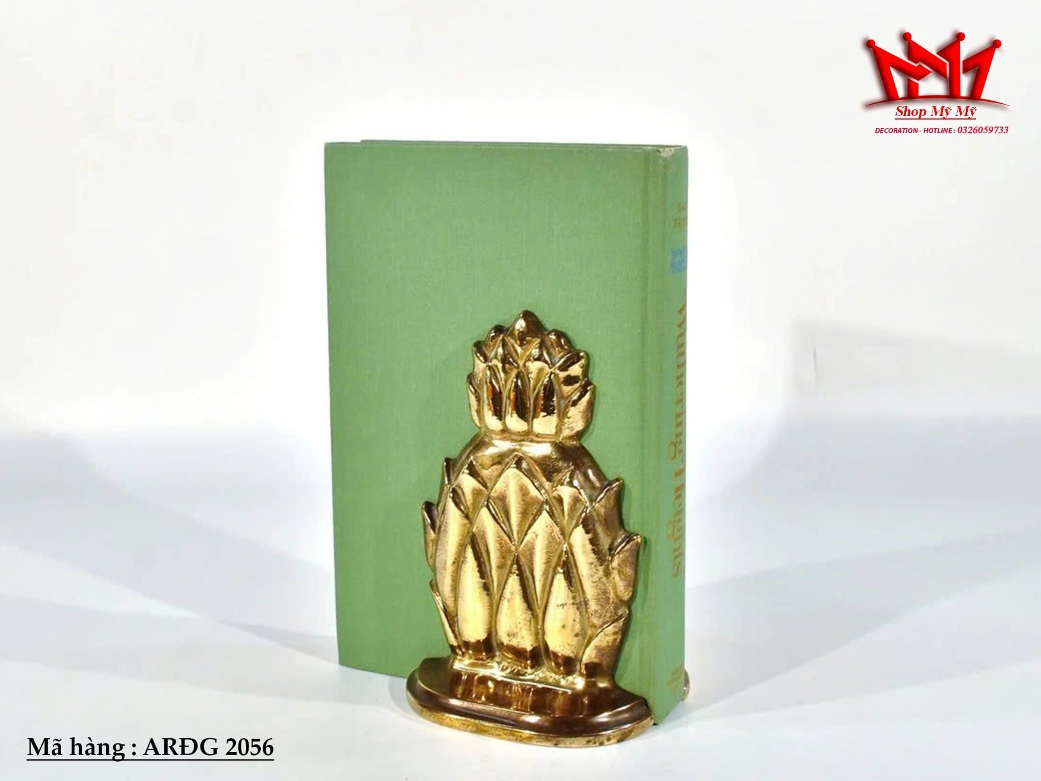 CẶP CHẶN SÁCH ĐỒNG HÌNH QUẢ DỨA DECOR (ARĐG 2056)