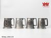 Bộ 4 cốc bia bằng thiếc (pewter) mang phong cách cổ điển
