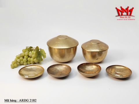 Bộ bát ăn bằng đồng thau cổ điển 