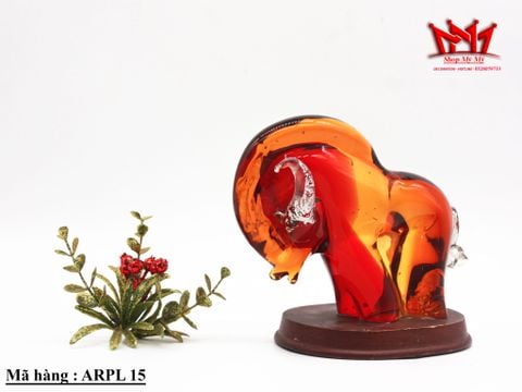  TƯỢNG BÒ TÓT THỦY TINH NGUYÊN KHỐI ( ARPL 15 ) 