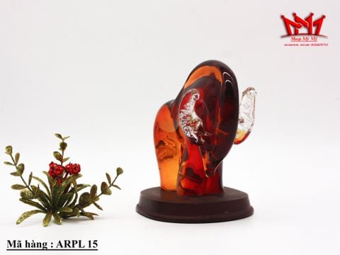  TƯỢNG BÒ TÓT THỦY TINH NGUYÊN KHỐI ( ARPL 15 ) 