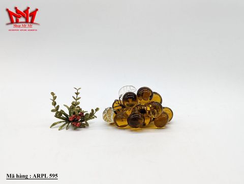  SANG TRỌNG VÀ ẤM ÁP VỚI CHÙM NHO THỦY TINH SẮC VÀNG HỔ PHÁCH NHẬP MỸ 