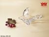 Đĩa thủy tinh nghệ thuật/ Art trang trí hình chim bồ câu thổi thủ công.