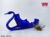 Nghệ thuật trang trí thủy tinh thổi thủ công hình thiên nga xanh coban cổ điển.