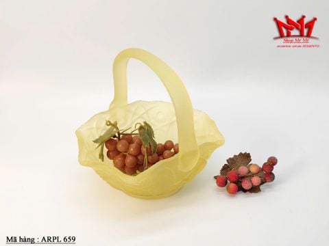  MỘT CHIẾC GIỎ THỦY TINH NGHỆ THUẬT CỔ ĐIỂN 