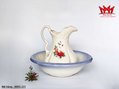  Bộ Chậu Nước Và Bình Gốm Sứ Cổ Điển 