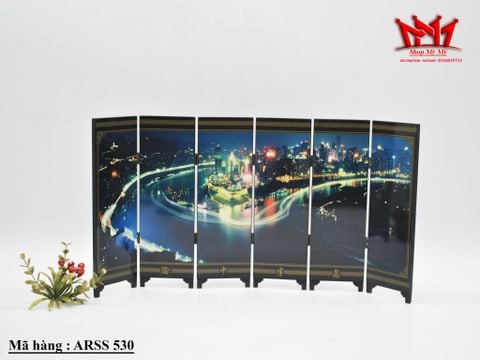  TẤM BÌNH PHONG ĐỂ BÀN MINI ARSS 530 – PHONG CẢNH THÀNH PHỐ VỀ ĐÊM 