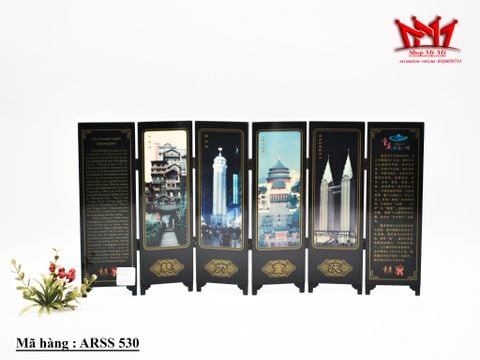  TẤM BÌNH PHONG ĐỂ BÀN MINI ARSS 530 – PHONG CẢNH THÀNH PHỐ VỀ ĐÊM 
