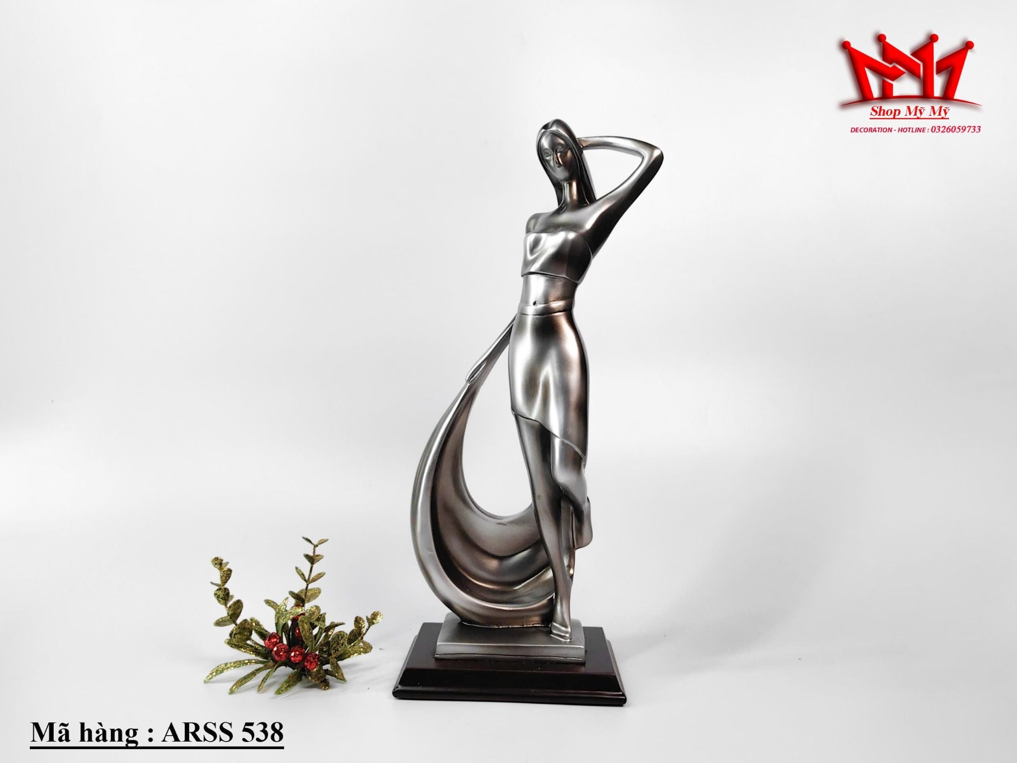 Tượng trang trí hình ô gái nhảy múa xinh đẹp Artkada.