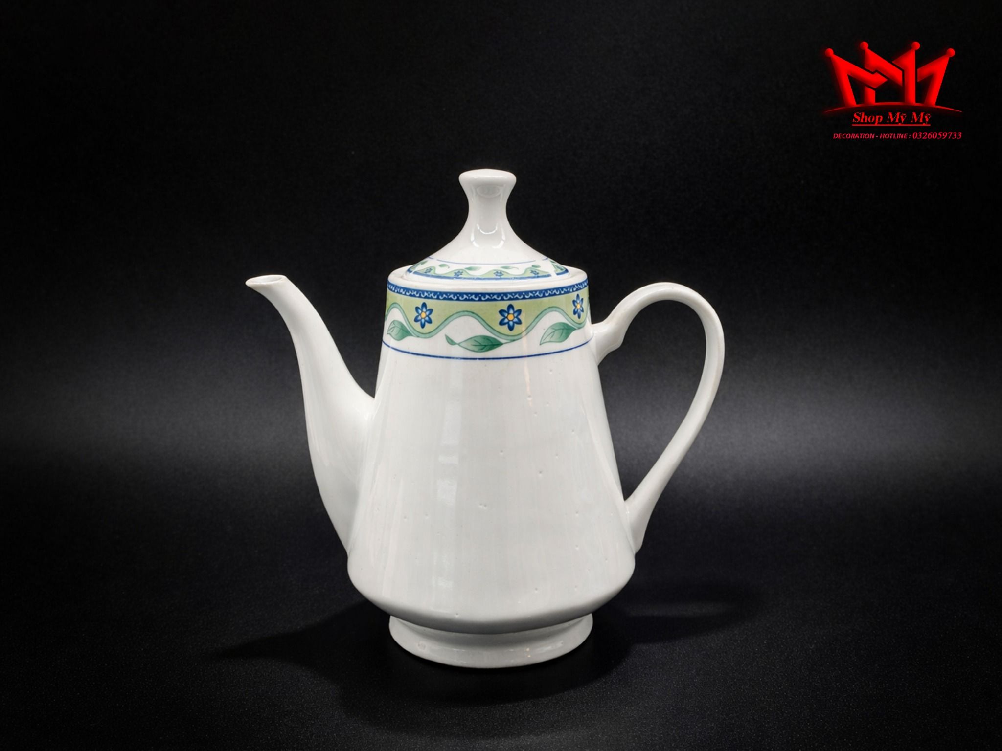 Bình Sứ Trắng Họa Tiết Hoa Dây Thanh Liễu