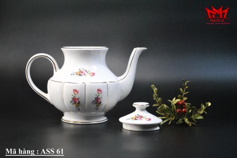  Ấm trà gỗ ARTHUR cổ điển, họa tiết Sweet Bouquets, #5584 