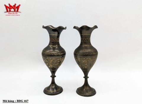  Cặp Bình Đồng BDG 467** – Sang trọng, tinh xảo, mang đậm phong cách cổ điển. 