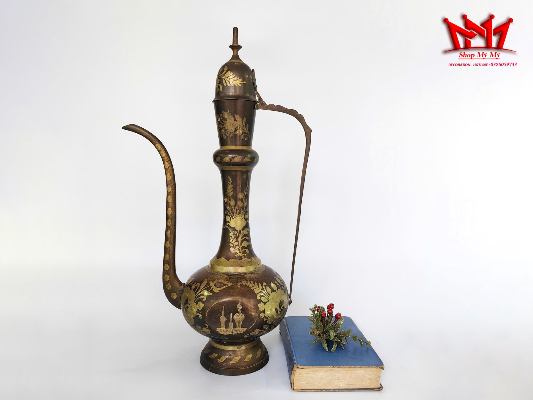 ẤM ĐỒNG CỔ ĐIỂN ẤN ĐỘ (BĐG 601)
