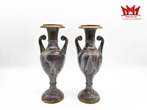  CẶP BÌNH HOA ĐỒNG CỔ ĐIỂN SANG TRỌNG  (BĐG 705) 