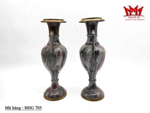  CẶP BÌNH HOA ĐỒNG CỔ ĐIỂN SANG TRỌNG  (BĐG 705) 