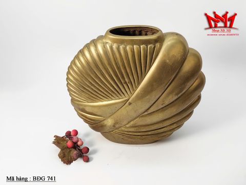  Bình đồng nghệ thuật xoắn vỏ sò (BDG 741) 