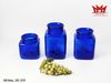 SẮC XANH COBALT HOÀI CỔ – BỘ 3 HŨ THỦY TINH ĐÚC NGHỆ THUẬT