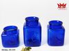 SẮC XANH COBALT HOÀI CỔ – BỘ 3 HŨ THỦY TINH ĐÚC NGHỆ THUẬT