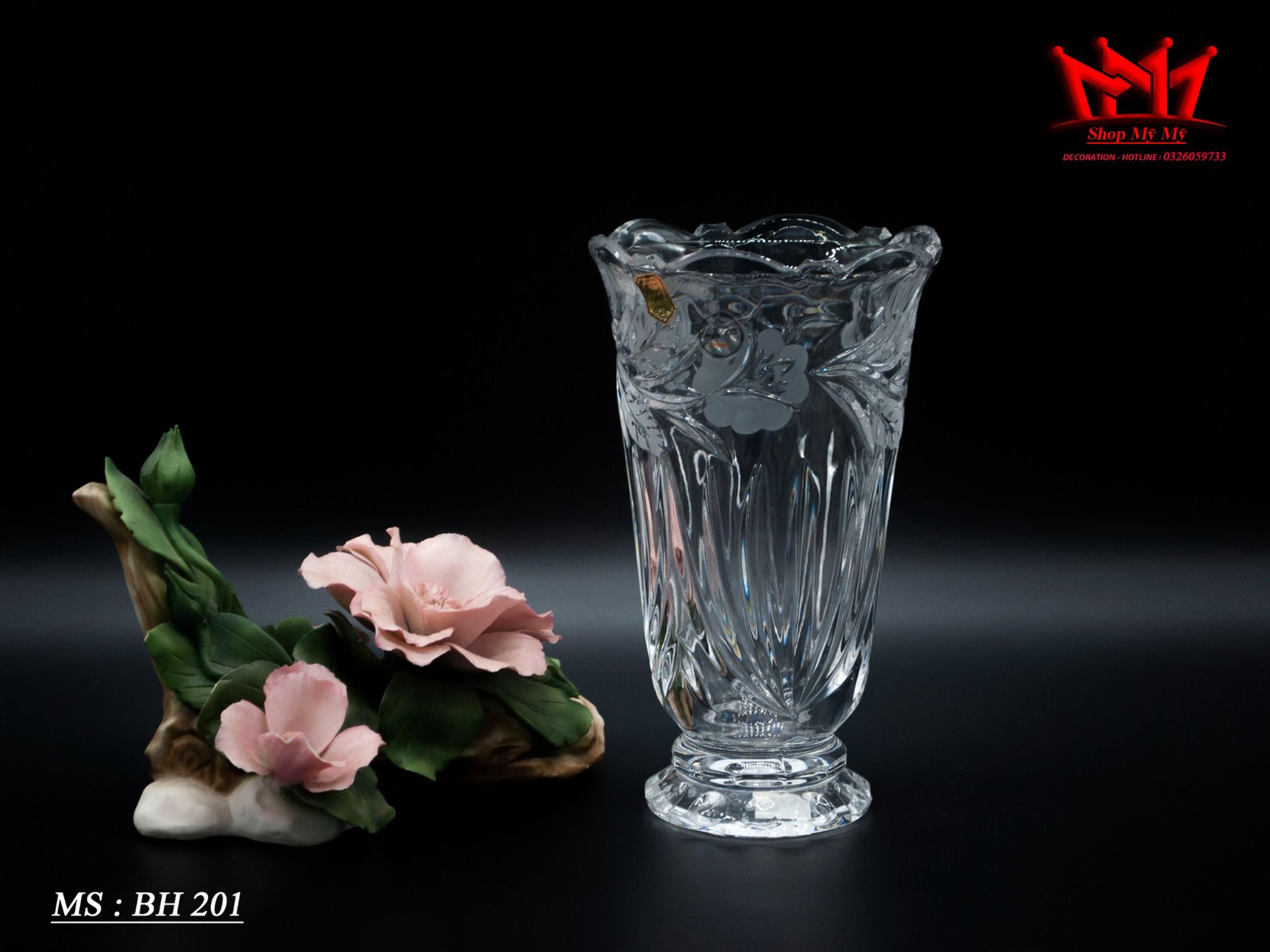 BÌNH HOA PHA LÊ CHÂN ĐẾ CAO CẤP (BH 201)