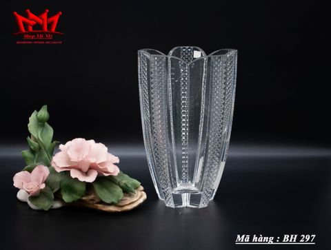  Bình Hoa Pha Lê Chạm Khắc Kim Cương  (Mã BH 297) 