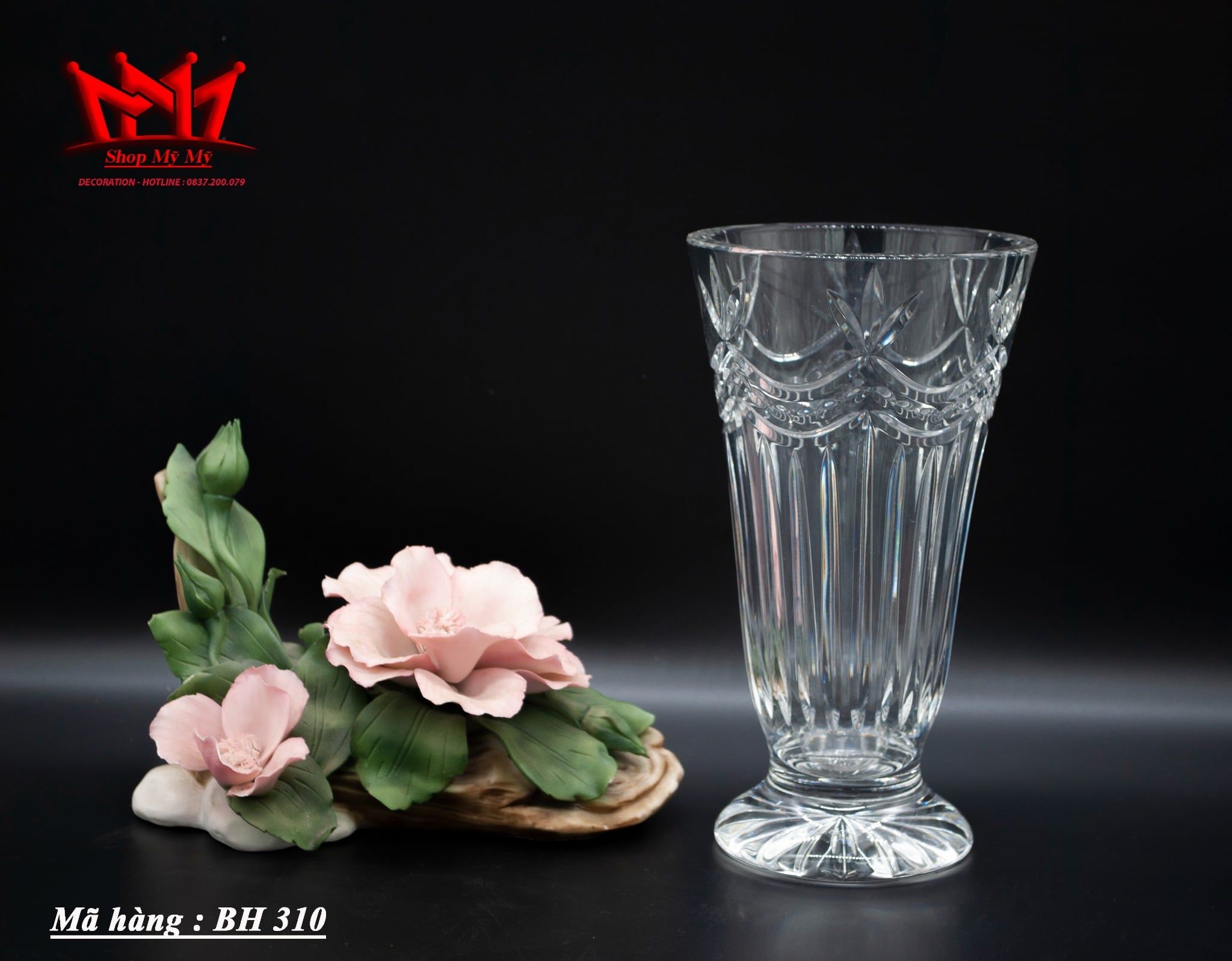 CẶP BÌNH HOA PHA LÊ TỪ THƯƠNG HIỆU FIFTH AVENUE CRYSTAL