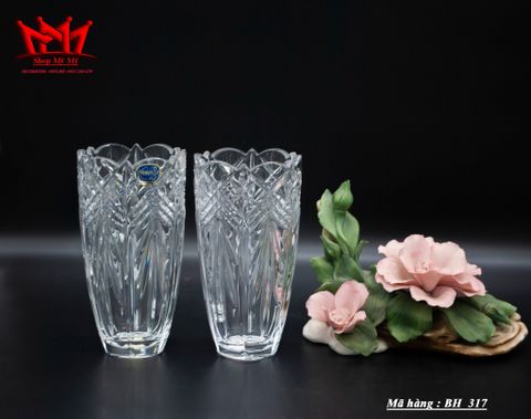  CẶP BÌNH HOA PHA LÊ BOHEMIA CH SÉC 