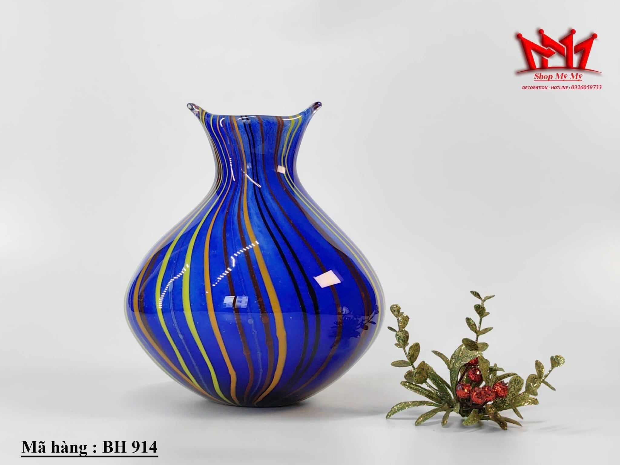 Bình thủy tinh nghệ thuật MURANO của Ý