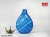 Bình thủy tinh thổi thủ công tuyệt đẹp, họa tiết sóng xoáy xoắn ốc.