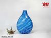 Bình thủy tinh thổi thủ công tuyệt đẹp, họa tiết sóng xoáy xoắn ốc.