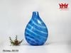 Bình thủy tinh thổi thủ công tuyệt đẹp, họa tiết sóng xoáy xoắn ốc.