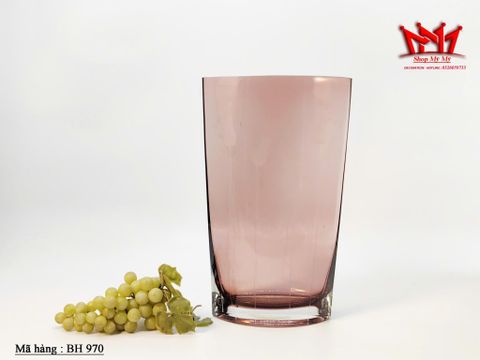  Bình pha lê cao cấp với thiết kế hiện đại, màu hồng ánh ngọc sang trọng 