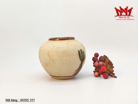  Bình hoa bằng gốm thủ công hình mẹ và con 