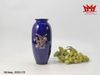 chiếc bình hoa gốm sứ màu xanh coban với họa tiết chim trĩ, xuất sứ Nhật Bản.