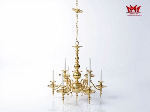  Đèn Chùm Đồng Nguyên Chất Cổ Điển 