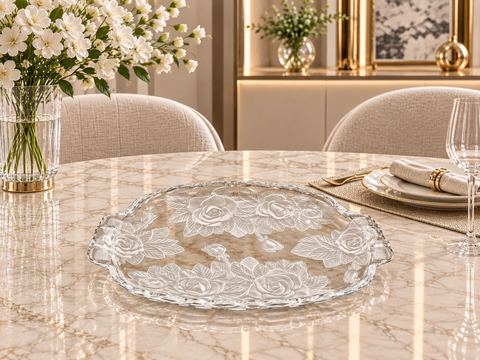  Dĩa Pha Lê Bầu Dục Mikasa - Dòng Studio Nova Winter Rose 