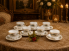 Bộ 7 tách trà Golden Rhapsody cổ điển của Royal Adderley (Ridgway), sứ cao cấp, sản xuất tại Anh
