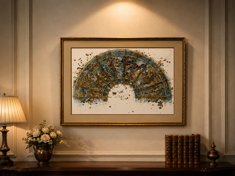  NÉT ĐẸP PHƯƠNG ĐÔNG HIỆN ĐẠI VỚI TRANH CHIẾC QUẠT NGHỆ THUẬT (MÃ TRANH 99) 