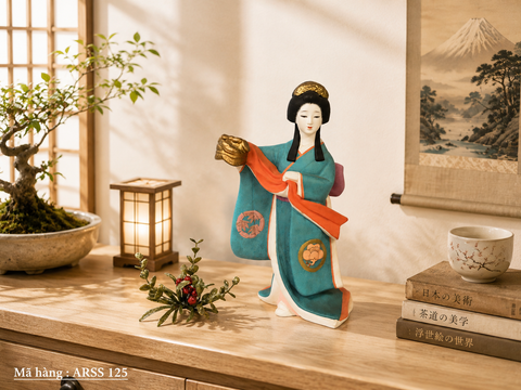  Bộ sưu tập Hamilton Nghệ thuật của Tượng Kabuki. ( Tượng cô gái Nhật ) 