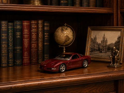  Mô hình xe tĩnh Chevrolet Corvette C5 Coupe (Tỉ lệ 1/18) – Màu Đỏ Đô 
