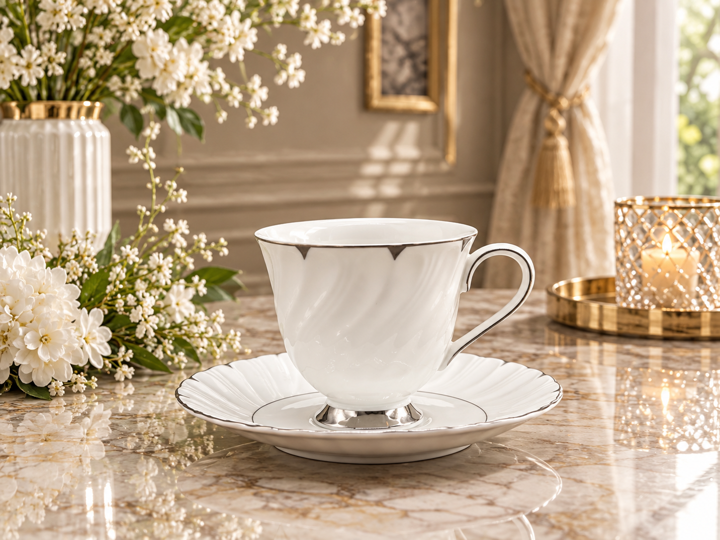 Bộ 4 Tách Đĩa Trà Harmony House Heirloom Sang Trọng (Mã: TSS 188)