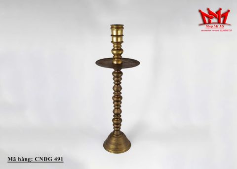  Chân nến đồng Yemen cổ Ottoman thế kỷ 20 