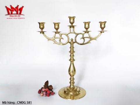  Cặp chân đèn nến 5 ngọn bằng đồng từ Nhật Bản 