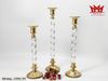 BỘ 3 CHÂN NẾN ĐỒNG THÂN TRONG SUỐT CAO CẤP - MÃ CNĐG 595