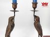 CẶP CHÂN NẾN ĐỒNG HÌNH CHIM NGHỆ THUẬT - MÃ CNĐG 598